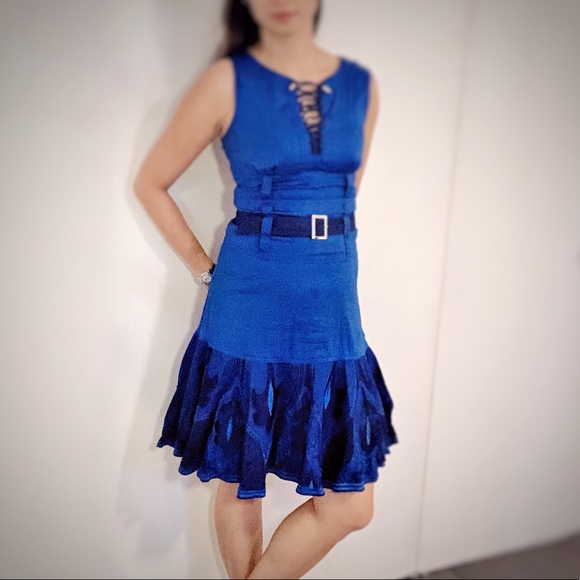 Karen Millen Dresses & Skirts - Karen Millen Blue Embroidered Dress